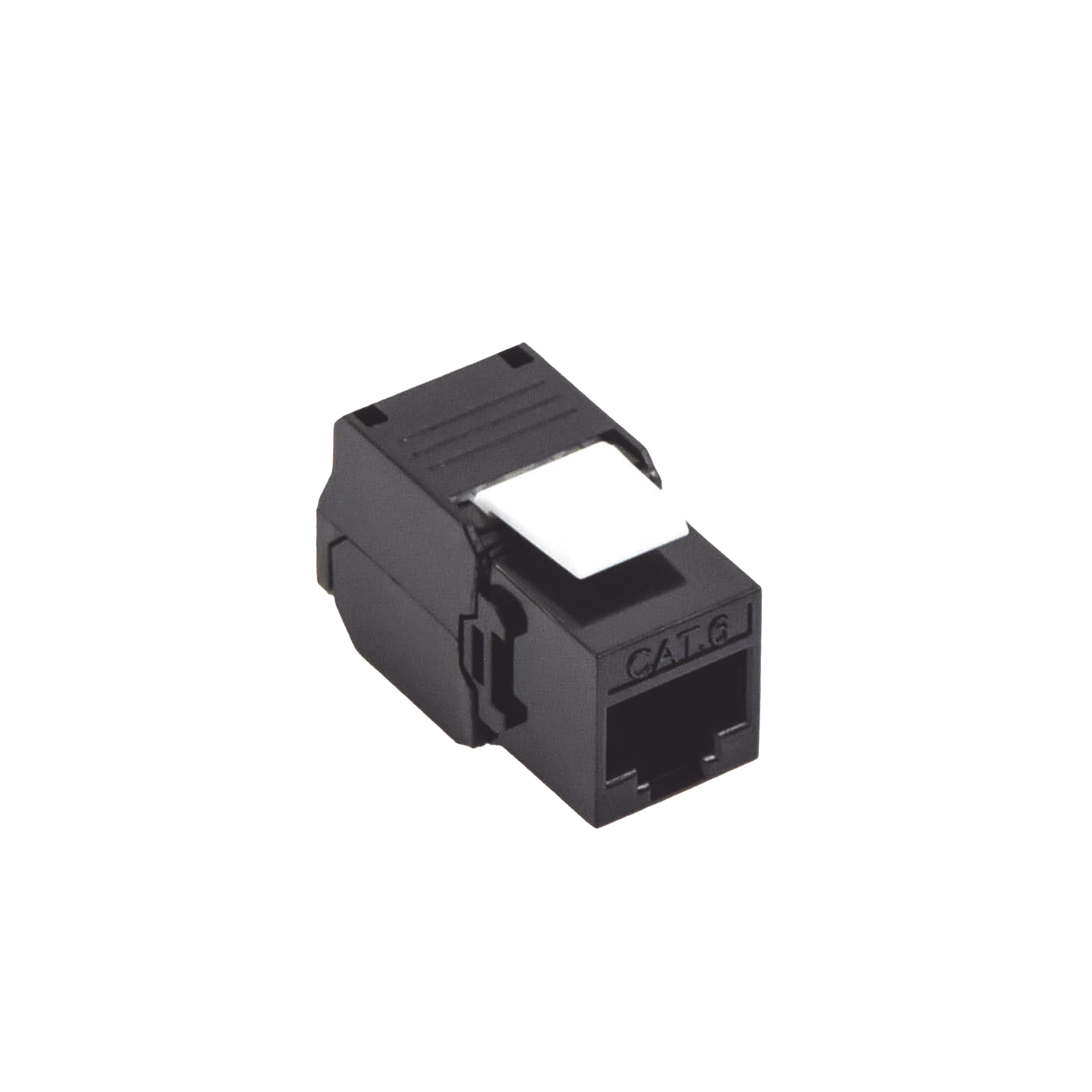 Módulo Jack Keystone Cat6A (Toolless), con Terminación en Ángulo 180 - Color Negro, Compatible con Faceplate y Patchpanel Linkedpro