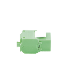 Módulo Jack Keystone Cat6A (Toolless), con Terminación en Ángulo 180 - Color Verde, Compatible con Faceplate y Patchpanel Linkedpro