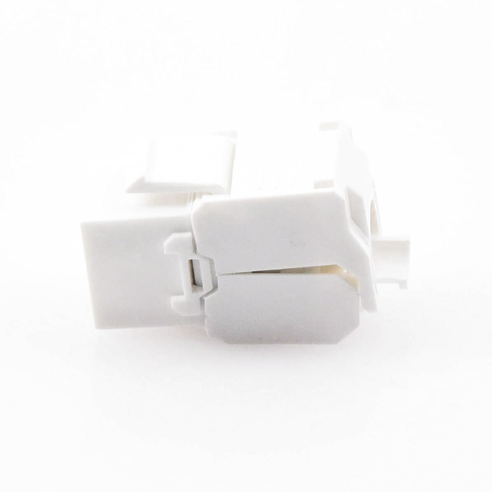 Módulo Jack Keystone Cat6A (Toolless), con Terminación en Ángulo 180 Grados Color Blanco, Compatible con Faceplate y Patchpanel Linkedpro