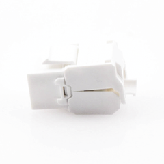 Módulo Jack Keystone Cat6A (Toolless), con Terminación en Ángulo 180 Grados Color Blanco, Compatible con Faceplate y Patchpanel Linkedpro