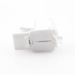 Módulo Jack Keystone Cat6A (toolless), con terminación en ángulo 180 º Color Blanco, Compatible con Faceplate y Patchpanel Linkedpro