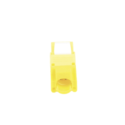 Módulo Jack Keystone Cat6A (toolless), con terminación en ángulo 180 º Color Amarillo, Compatible con Faceplate y Patchpanel Linkedpro