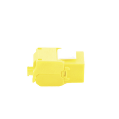 Módulo Jack Keystone Cat6A (toolless), con terminación en ángulo 180 º Color Amarillo, Compatible con Faceplate y Patchpanel Linkedpro