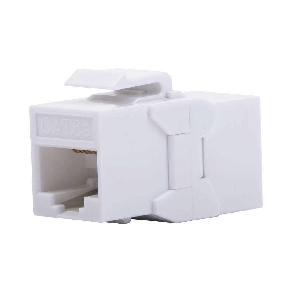 Acoplador UTP Cat6A Hembra RJ45 a RJ45 Hembra Color Blanco