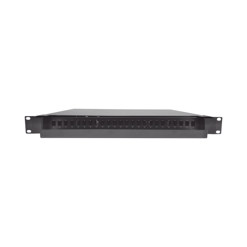 Distribuidor de Fibra Óptica Deslizable, Vacío, 19 Pulgadas (48.26 cm), Acepta 24 Adaptadores LC Duplex o LC Simplex o 24 SC Simplex, 1U