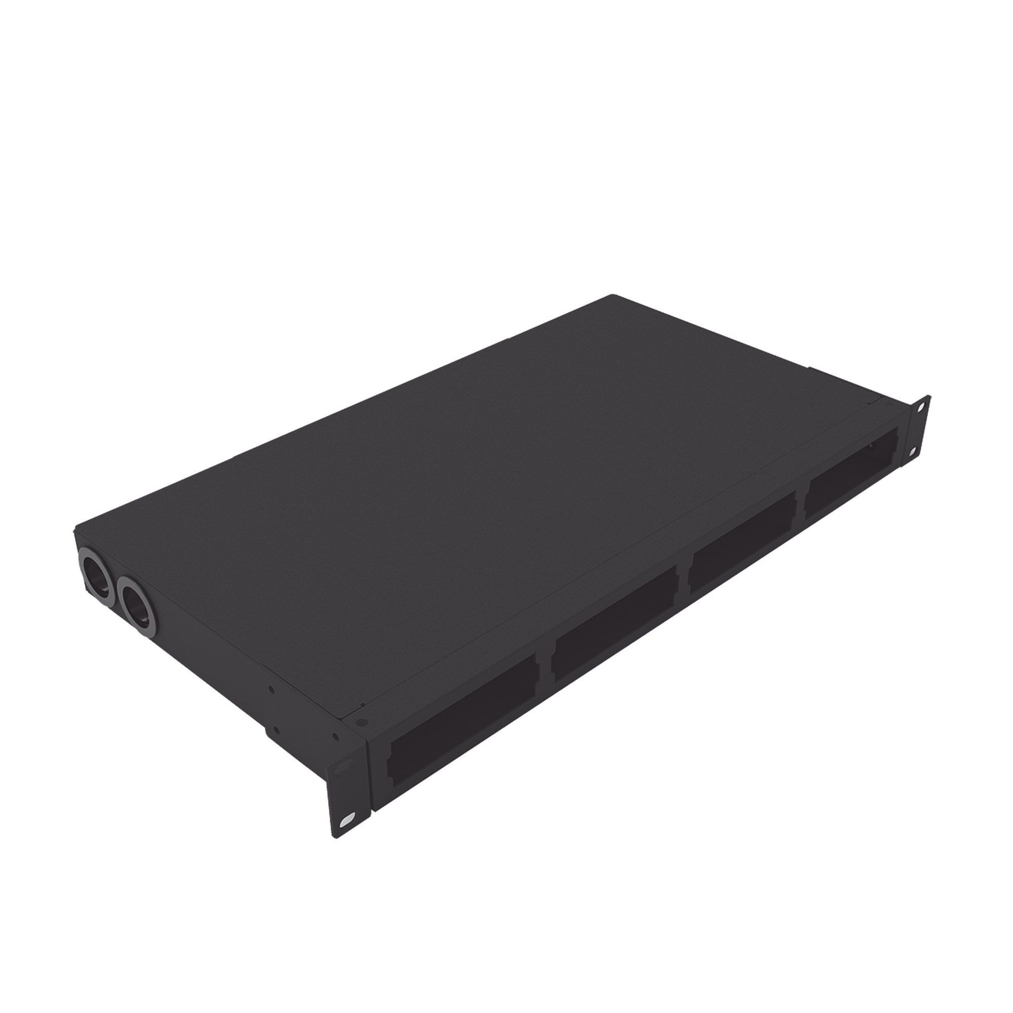 Distribuidor de Fibra Óptica Vacío 19 Pulgadas, Acepta 4 Placas Acopladoras de Linkedpro, Hasta 24 Fibras, 1UR, Incluye Charola de Empalme