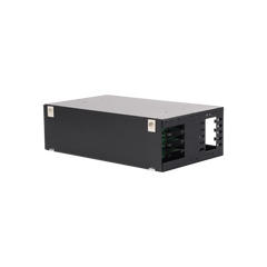 Distribuidor de Fibra Óptica con Bandejas Deslizables, Vacío, 19 Pulgadas (48.26 cm), Acepta 48 Adaptadores LC Duplex o LC Simplex o 48 SC Simplex, 3U