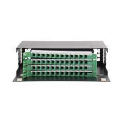 Distribuidor de Fibra Óptica con Bandejas Deslizables, Vacío, 19 Pulgadas (48.26 cm), Acepta 48 Adaptadores LC Duplex o LC Simplex o 48 SC Simplex, 3U