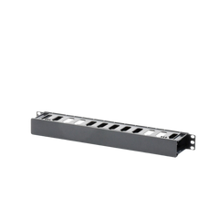 Organizador de Cables Horizontal de 1U para Rack de 19", Fabricado en Polímero Resistente a Deformaciones y Rayones
