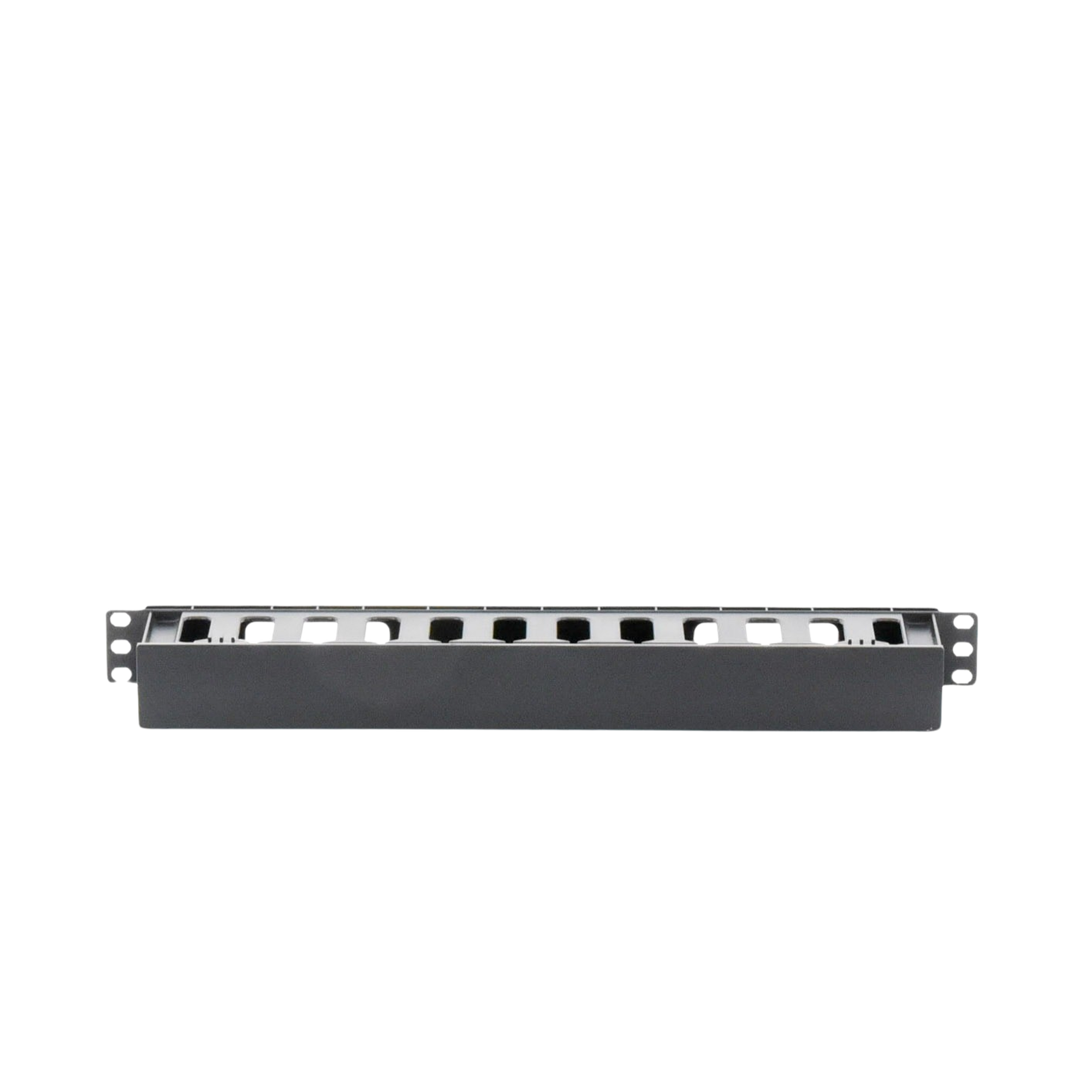 Organizador de Cables Horizontal de 1U para Rack de 19", Fabricado en Polímero Resistente a Deformaciones y Rayones