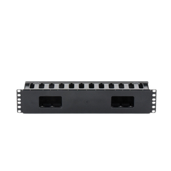 Organizador de Cables Horizontal de 2U para Rack de 19", Fabricado en Polímero Resistente a Deformaciones y Rayones
