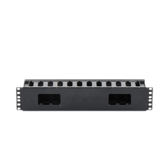 Organizador de Cables Horizontal de 2U para Rack de 19", Fabricado en Polímero Resistente a Deformaciones y Rayones