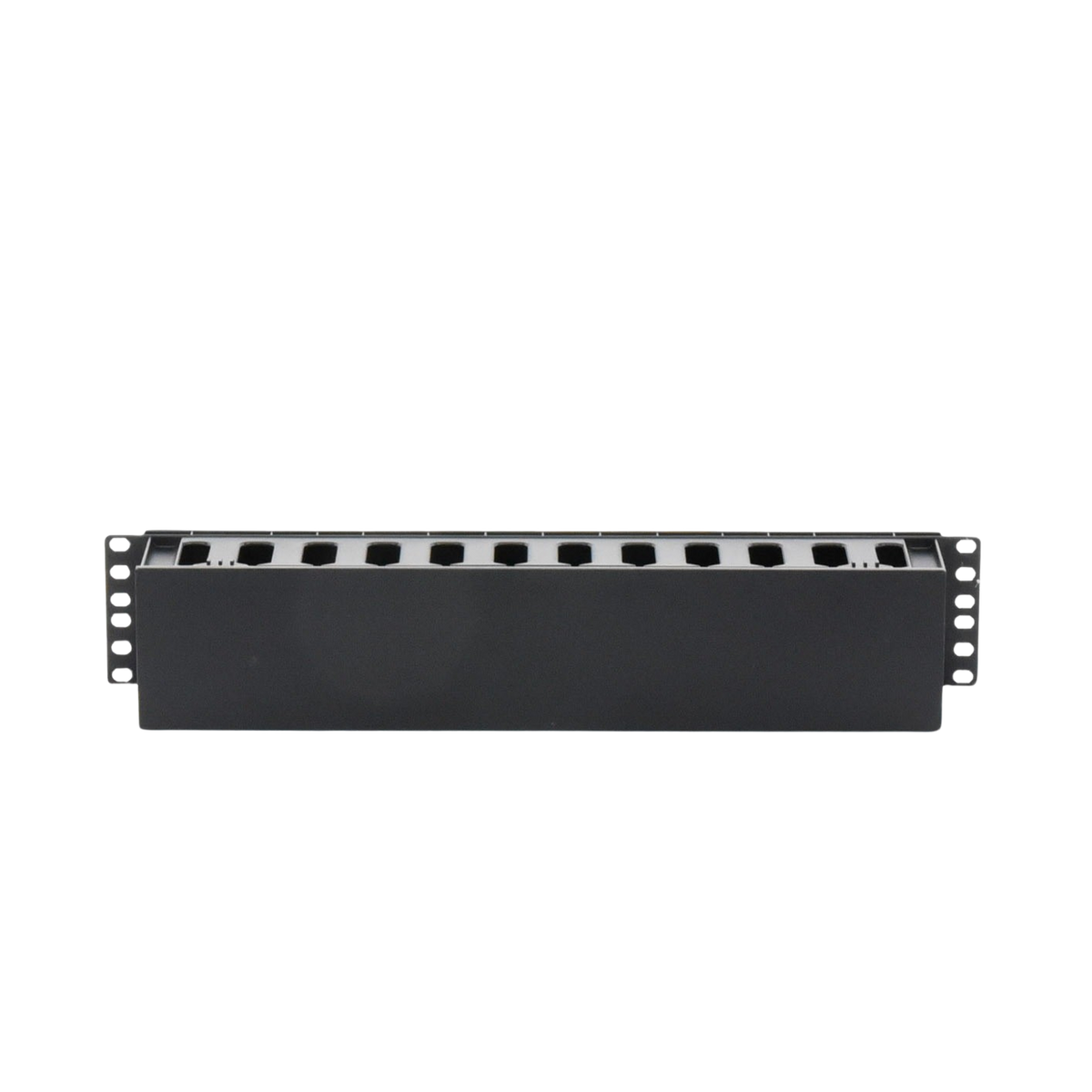 Organizador de Cables Horizontal de 2U para Rack de 19", Fabricado en Polímero Resistente a Deformaciones y Rayones
