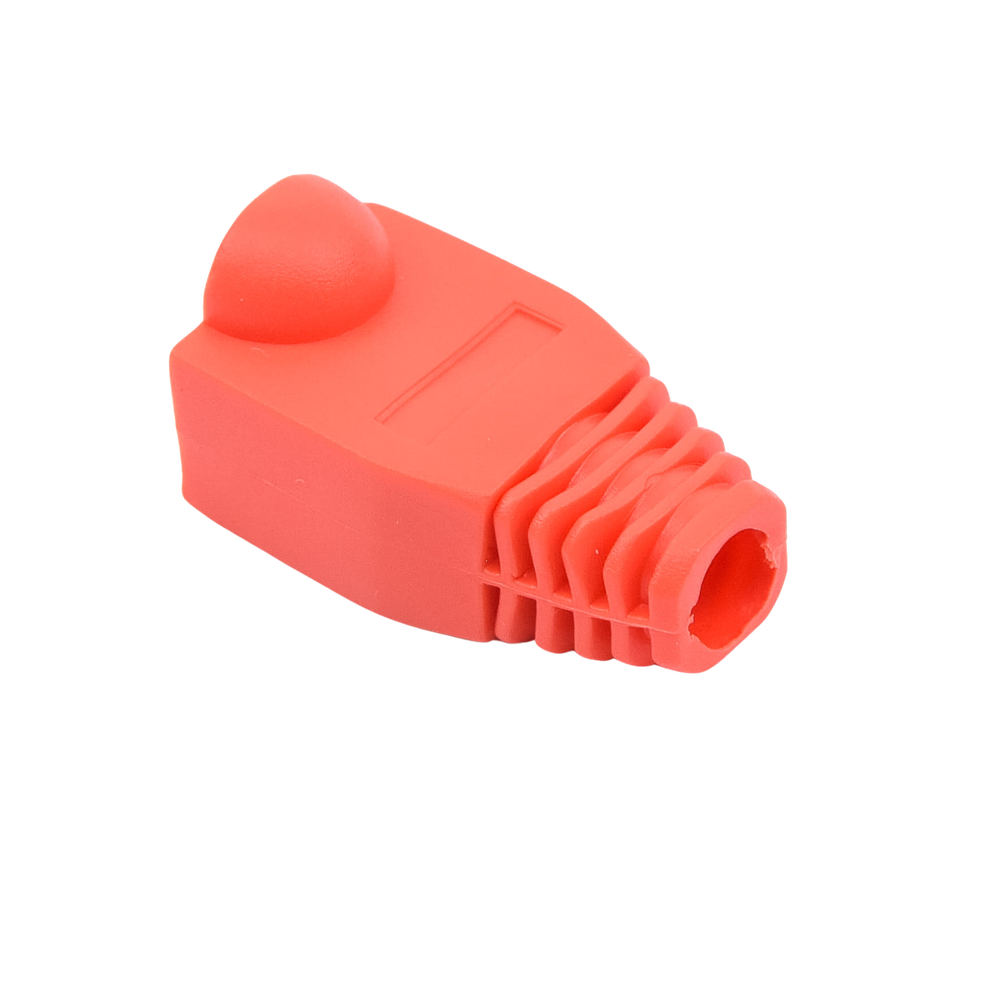 Bota Plástica para Protección de Plug RJ45, Color Rojo