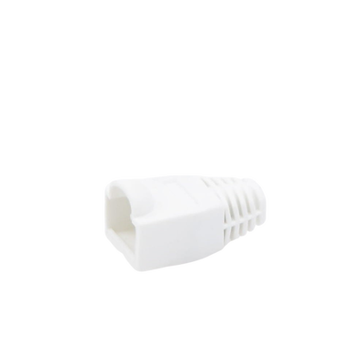 Bota Plástica para protección de Plug RJ45, Color Blanco