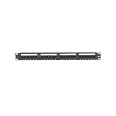 Panel de Parcheo de Impacto (110) UTP de 24 Puertos Cat5e, 19 Pulgadas con Barra para Organizar Cable