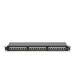 Panel de Parcheo de Impacto Blindado (STP) de 24 Puertos Cat5e, 19 Pulgadas
