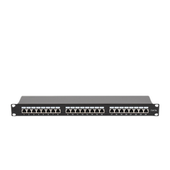 Panel de parcheo de impacto Blindado (STP) de 24 puertos Cat5e, 19in