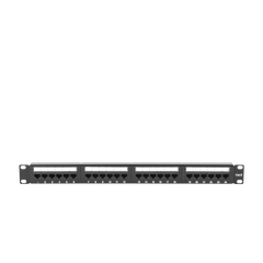 Panel de Parcheo de Impacto (110) UTP de 24 Puertos Cat6, 19 Pulgadas (48.26 cm), con Barra para Organizar Cable