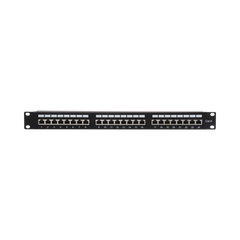 Panel de parcheo de impacto (110) Blindado (STP) de 24 puertos Cat6, 19in