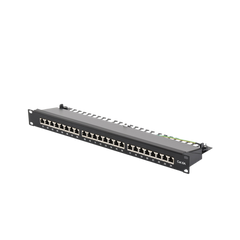 Panel de parcheo de impacto (110) blindado de 24 puertos Cat6A