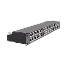 Panel de parcheo de impacto (110) blindado de 48 puertos Cat6A