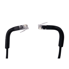 Mini Patch Cord Cat6 Ultra Slim 10 m Negro – Ahorra Espacio sin Organizadores, con Bota Flexible