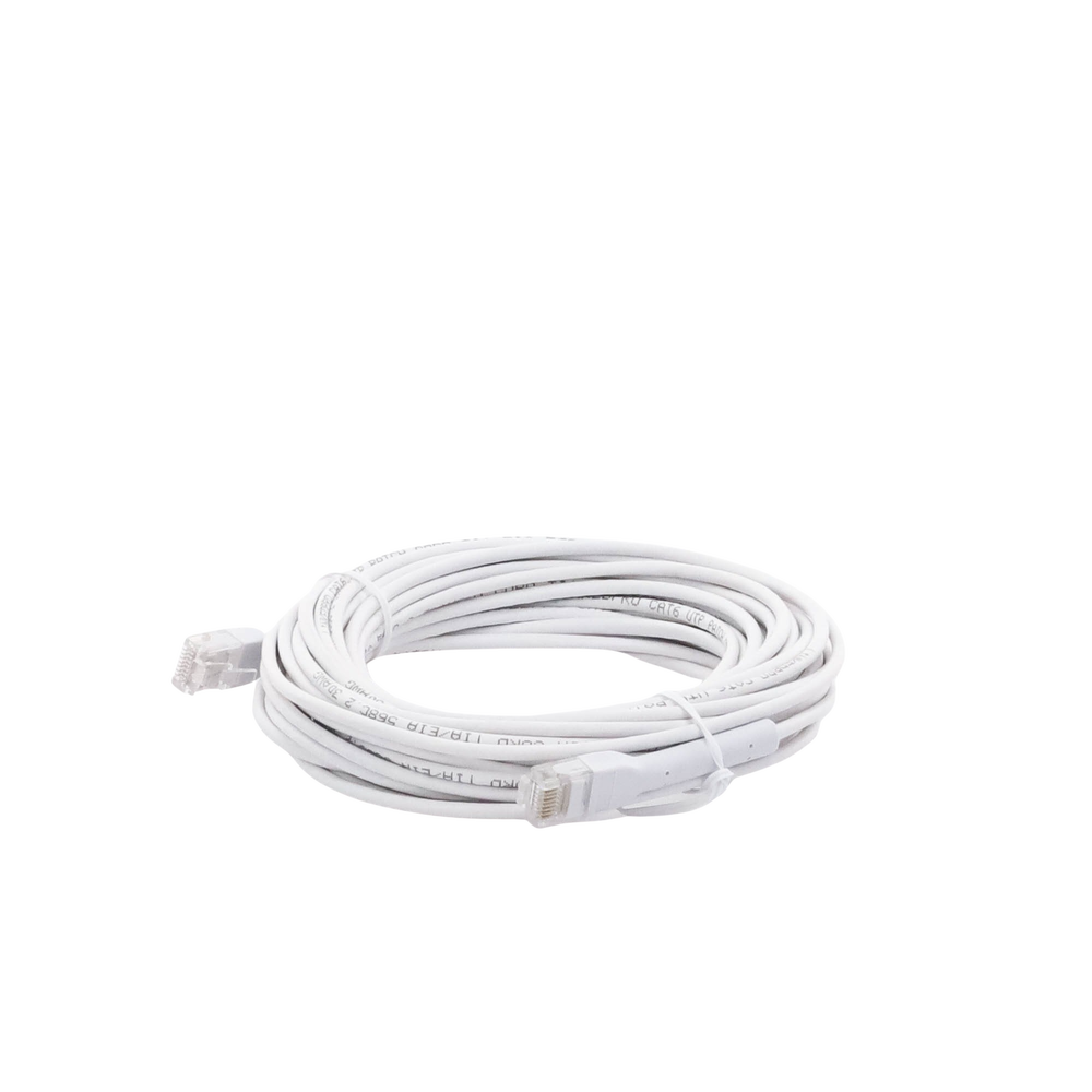 Mini Patch Cord Cat6 Ultra Slim 10 Metros (32.81 Pies) Blanco ? Ahorra Espacio sin Organizadores, con Bota Flexible