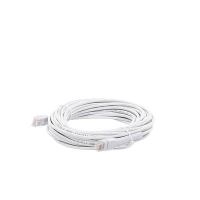 Mini Patch Cord Cat6 Ultra Slim 10 m Blanco – Ahorra Espacio sin Organizadores, con Bota Flexible