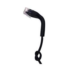 Mini Patch Cord Cat6 Ultra Slim 1 m Negro – Ahorra Espacio sin Organizadores, con Bota Flexible