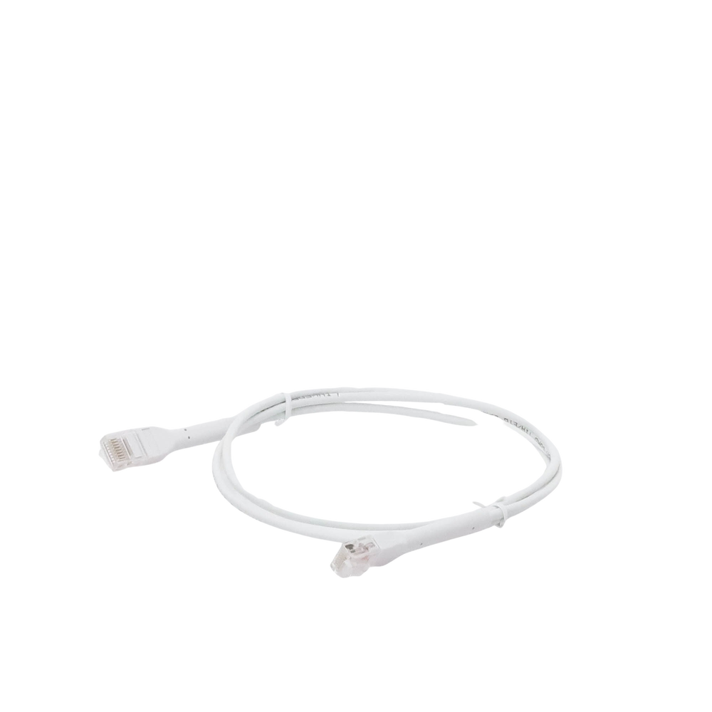 Mini Patch Cord Cat6 Ultra Slim 1 Metro (3.28 Pies) Blanco ? Ahorra Espacio sin Organizadores, con Bota Flexible