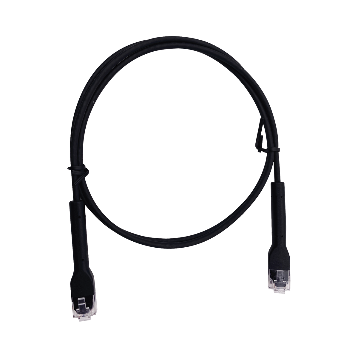 Mini Patch Cord Cat6 Ultra Slim 2 Metros (6.56 Pies) Negro ? Ahorra Espacio sin Organizadores, con Bota Flexible