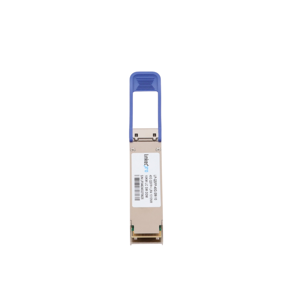 Transceptor Óptico QSFP+ (Mini-Gbic) / Monomodo 1310 nm / 40 Gbps / 40GBASE-LR4 / Conectores LC/UPC Dúplex / DDM / Hasta 10 km