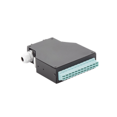 Distribuidor de Fibra Óptica para Riel Din, 12 Acopladores LC/UPC Duplex Multimodo con Charola de Empalme