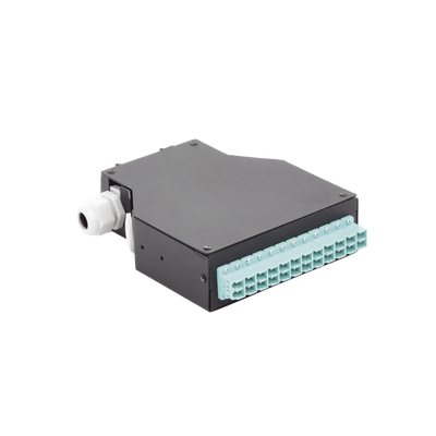 Distribuidor de Fibra Óptica para Riel Din, 12 Acopladores LC/UPC Duplex Multimodo con Charola de Empalme