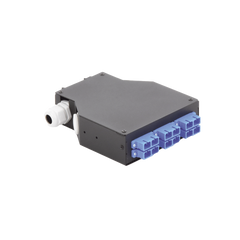 Distribuidor de Fibra Óptica para Riel Din, 6 Acopladores SC/UPC Duplex Monomodo con Charola de Empalme