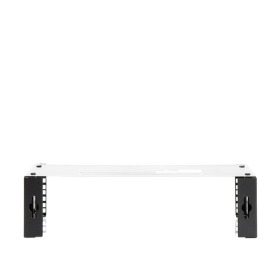Rack Abierto de montaje en Pared, de 19in,  Profundidad Ajustable (8" a 12") de 2.5  Unidades de rack, con Capacidad de Crecimiento.
