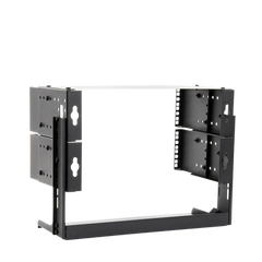 Rack Abierto de montaje en Pared, de 19in, 5 Unidades de rack, Profundidad Ajustable (8" a 12") con Charola de Uso Múltiple.