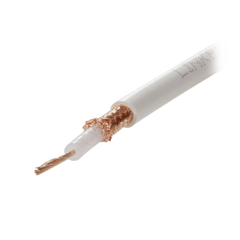 Carrete de 100 Metros (328.08 Pies) de Cable Tipo RG58AU, con Forro Blanco