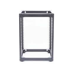 Rack Abierto de 4 Postes Instalación Pared o Piso de 14 Unidades, Ideal para Equipo de Audio!