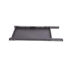 Charola Ventilada para Soportar Equipos en Rack, Profundidad Ajustable de 495 a 965 mm, 1U, Color Negro
