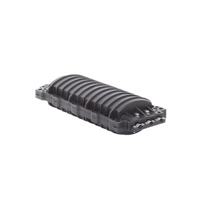 Caja de Distribución de Fibra Óptica Horizontal, hasta 96 empalmes, Exterior IP68, 2 puertos de entrada y salida