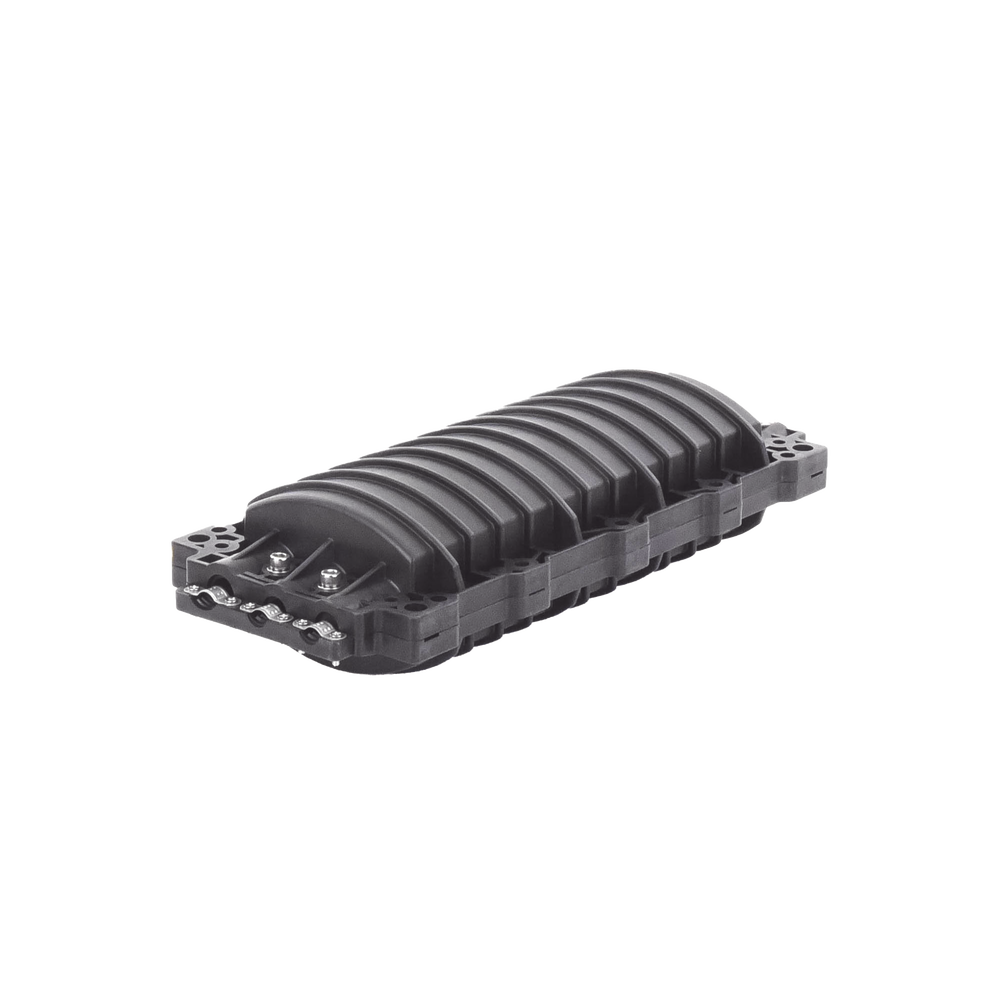 Caja de Distribución de Fibra Óptica Horizontal, Hasta 96 Empalmes, Exterior IP68, 2 Puertos de Entrada y Salida