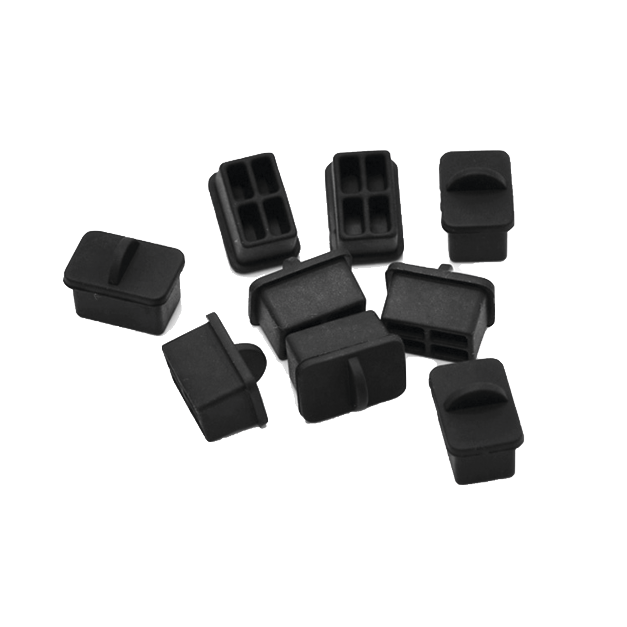 Bolsa con 25 Piezas de Protectores Anti-Polvo para Puerto SFP, Color Negro