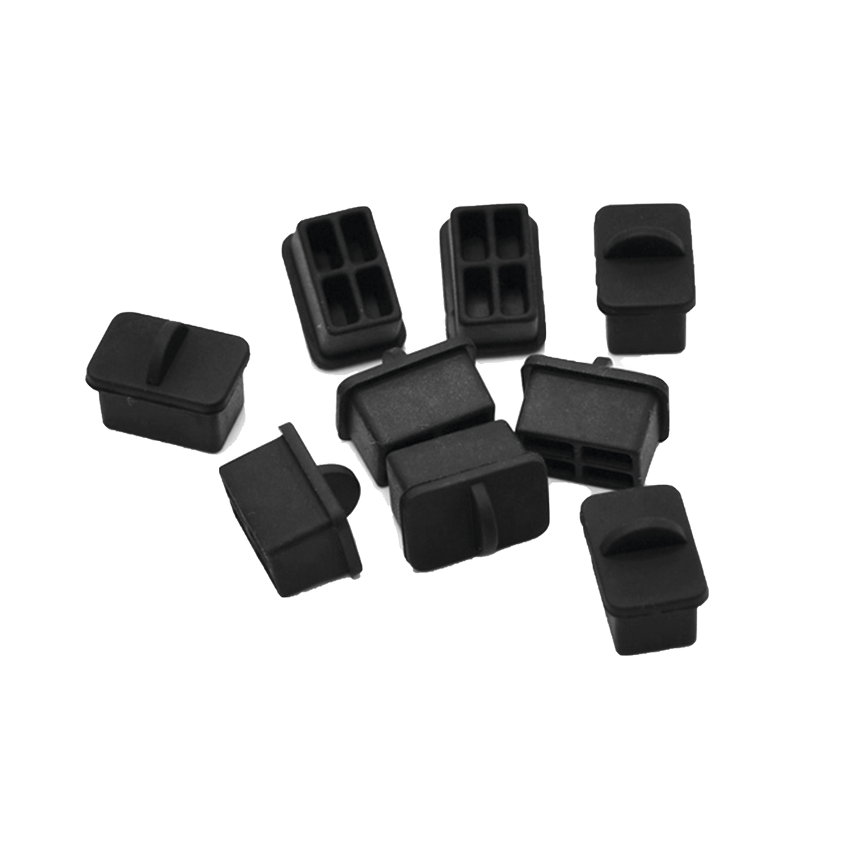 Bolsa con 25 Piezas de Protectores Anti-Polvo para Puerto SFP, Color Negro