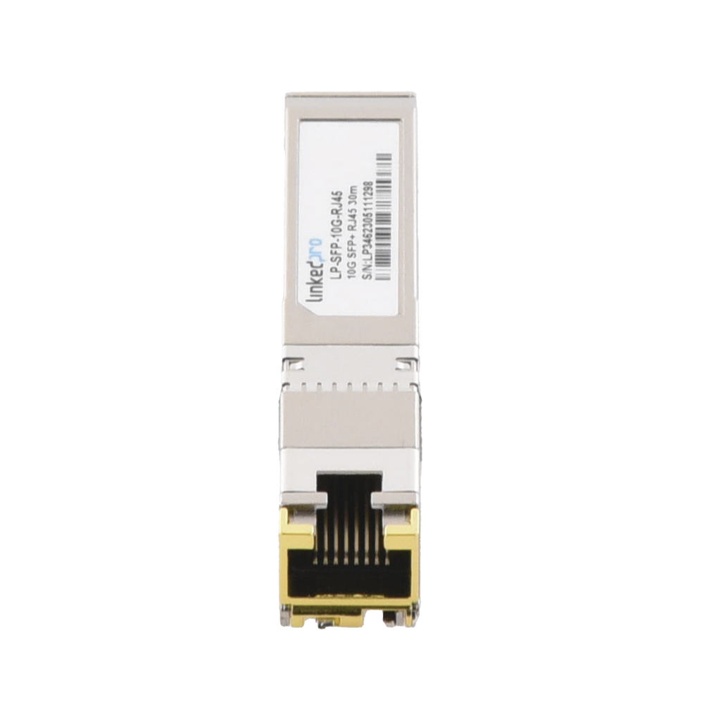 Transceptor Óptico SFP+ a RJ45 /10 Gbps / Conector RJ45 / 10GBASE-T / Distancia de hasta 30 m.