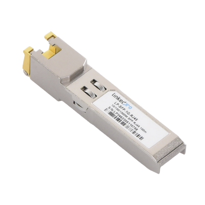Transceptor Óptico SFP a RJ45 / Auto negociación 10/100/1000 Mbps / Conector RJ45 / 1000BASE-T / Distancia de hasta 100 m.
