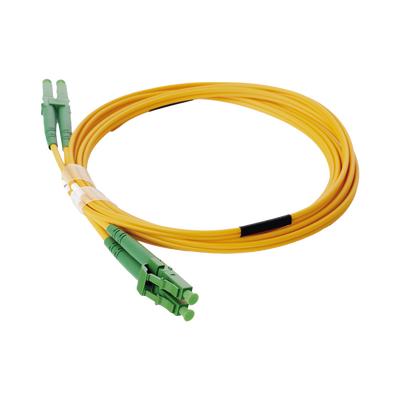 Jumper de Fibra Óptica Monomodo 9/125 LC/APC-LC/APC Duplex PVC, 2.0 mm, amarillo, 2 metros
