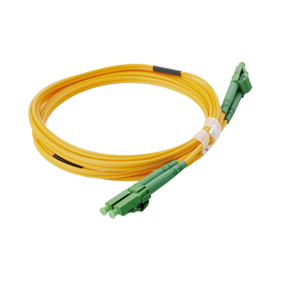 Jumper de Fibra Óptica Monomodo 9/125 LC/APC-LC/APC Duplex PVC, 2.0 mm, amarillo, 2 metros