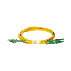 Jumper de Fibra Óptica Monomodo 9/125 LC/APC-LC/APC Duplex PVC, 2.0 mm, amarillo, 2 metros